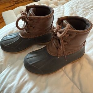 Boys Sperry Duck boots -  Brown and Black size 9T